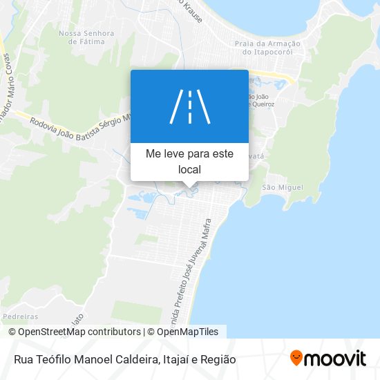 Rua Teófilo Manoel Caldeira mapa