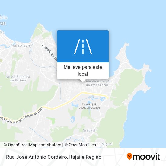 Rua José Antônio Cordeiro mapa