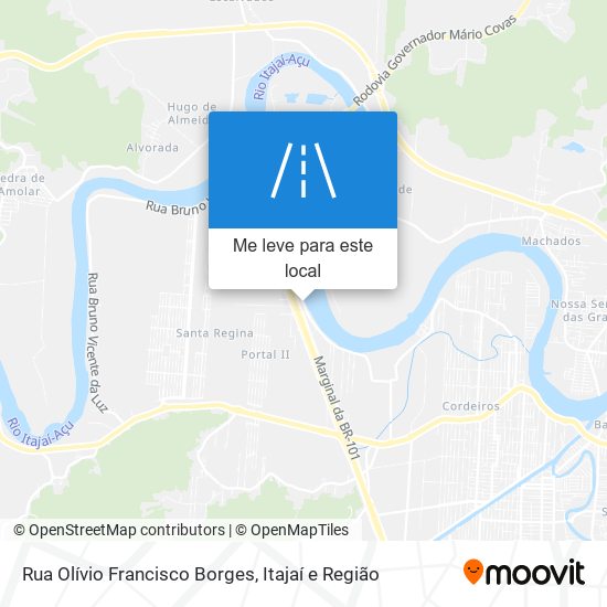 Rua Olívio Francisco Borges mapa