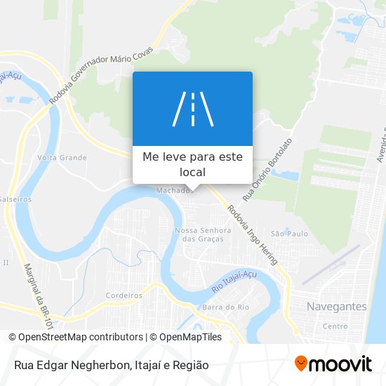 Rua Edgar Negherbon mapa