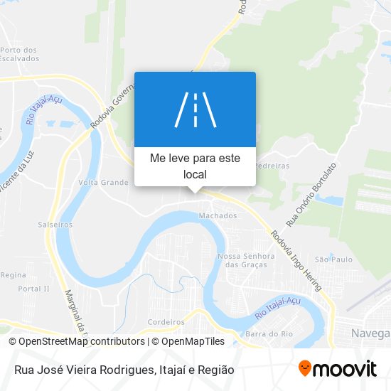 Rua José Vieira Rodrigues mapa