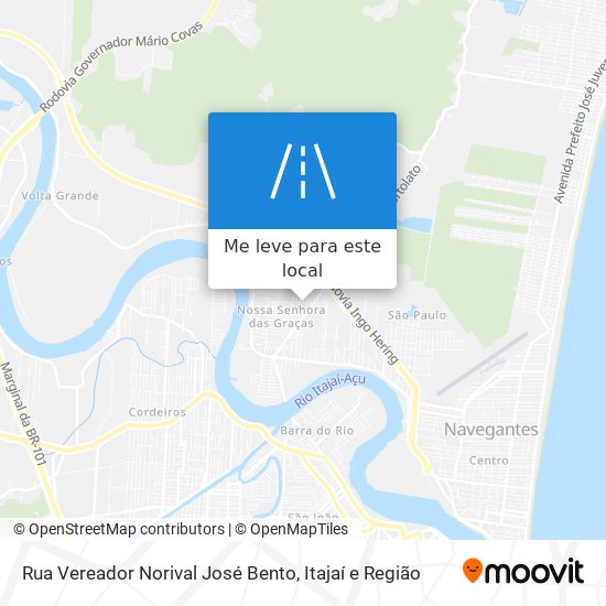 Rua Vereador Norival José Bento mapa