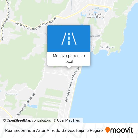 Rua Encontrista Artur Alfredo Galvez mapa