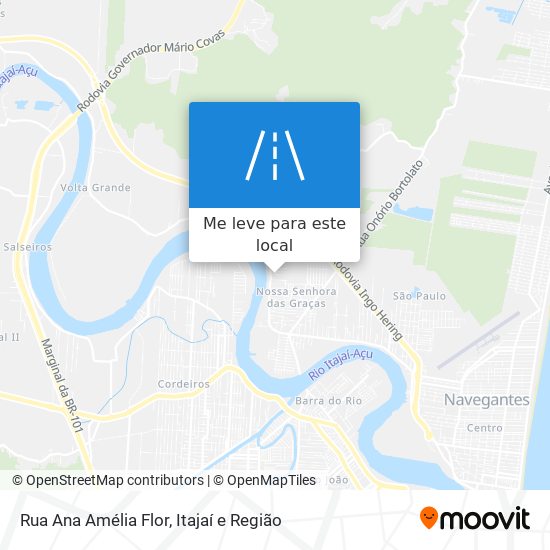 Rua Ana Amélia Flor mapa