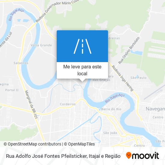 Rua Adolfo José Fontes Pfeilsticker mapa