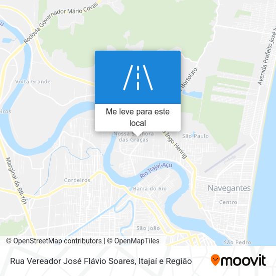 Rua Vereador José Flávio Soares mapa