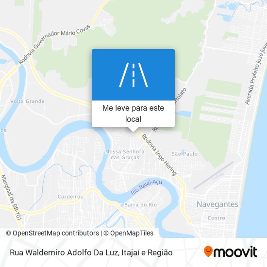 Rua Waldemiro Adolfo Da Luz mapa