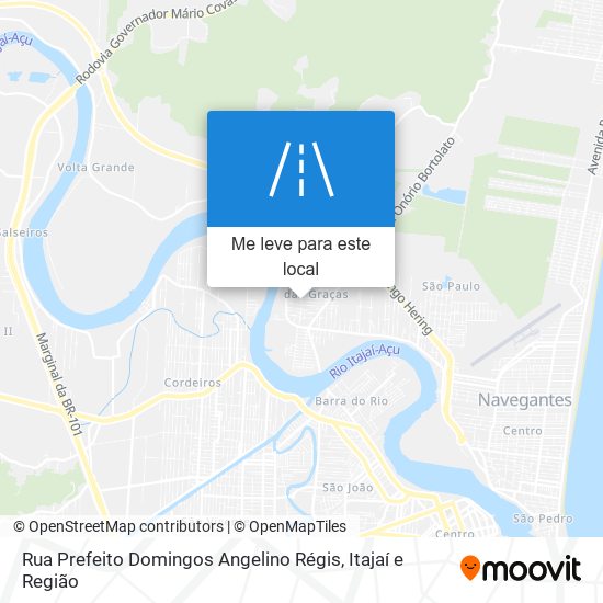 Rua Prefeito Domingos Angelino Régis mapa