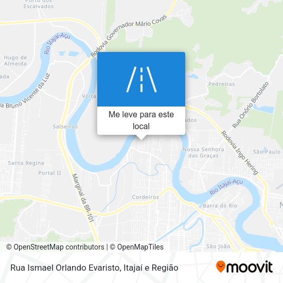 Rua Ismael Orlando Evaristo mapa