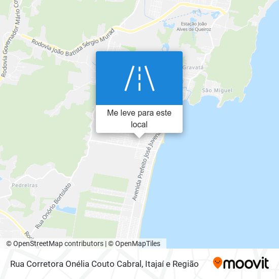 Rua Corretora Onélia Couto Cabral mapa