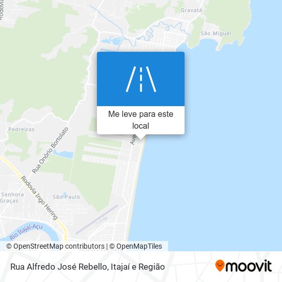 Rua Alfredo José Rebello mapa