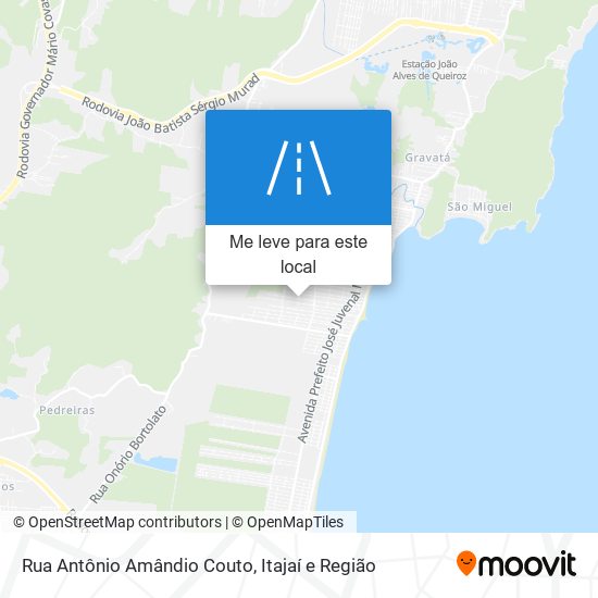 Rua Antônio Amândio Couto mapa