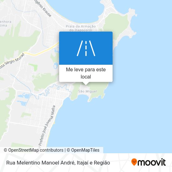 Rua Melentino Manoel André mapa