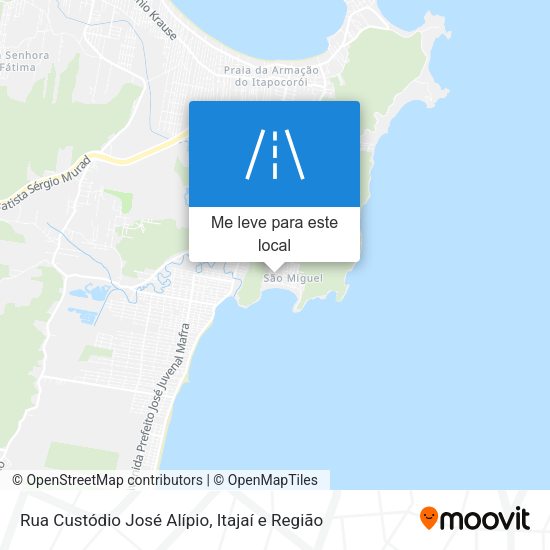 Rua Custódio José Alípio mapa