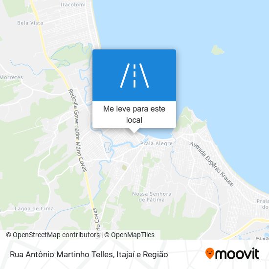 Rua Antônio Martinho Telles mapa