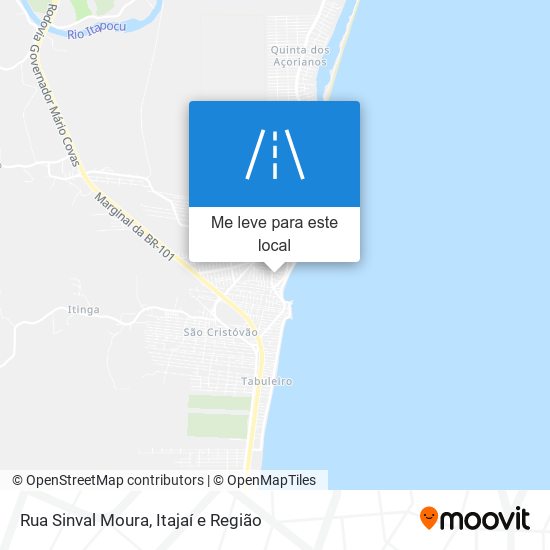 Rua Sinval Moura mapa