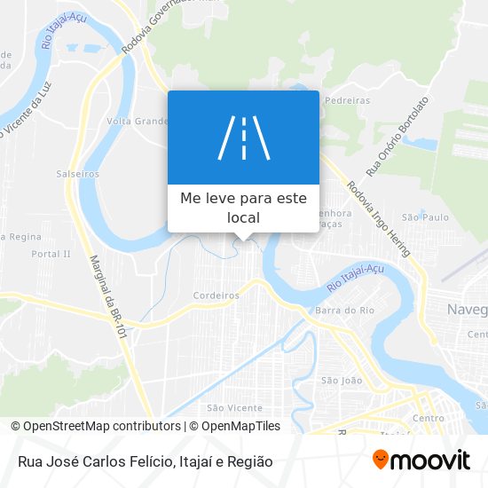 Rua José Carlos Felício mapa