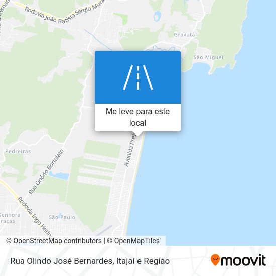 Rua Olindo José Bernardes mapa