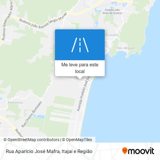 Rua Aparício José Mafra mapa