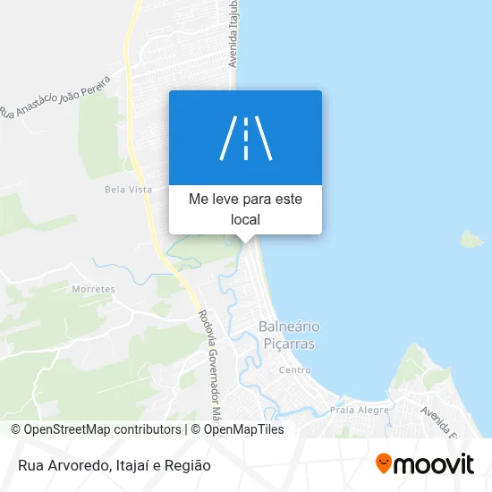 Rua Arvoredo mapa