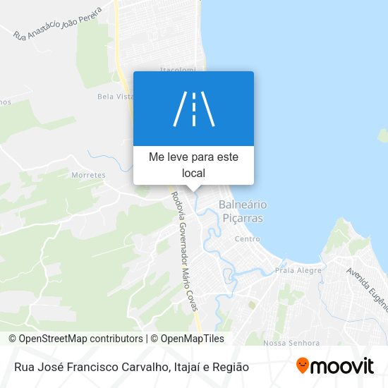 Rua José Francisco Carvalho mapa