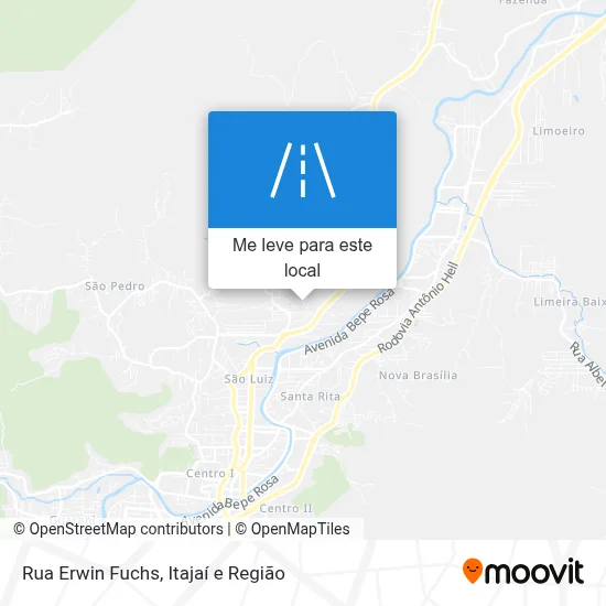 Rua Erwin Fuchs mapa