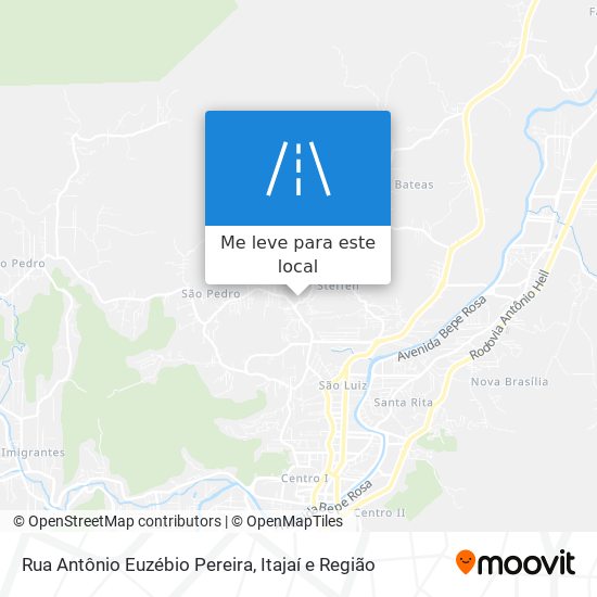 Rua Antônio Euzébio Pereira mapa