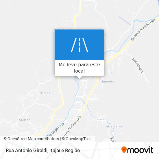 Rua Antônio Giraldi mapa