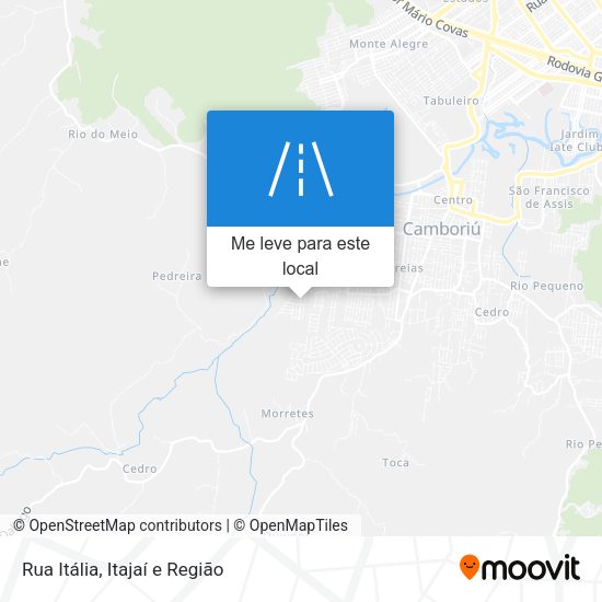 Rua Itália mapa