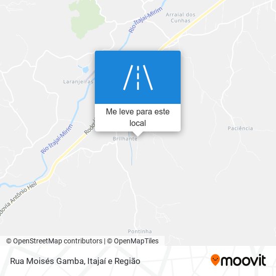 Rua Moisés Gamba mapa