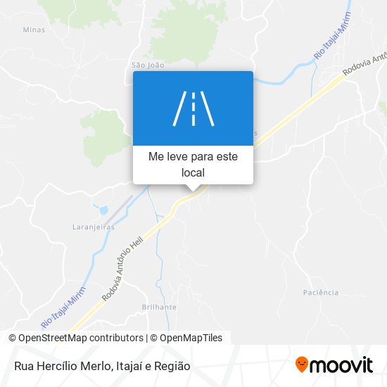 Rua Hercílio Merlo mapa