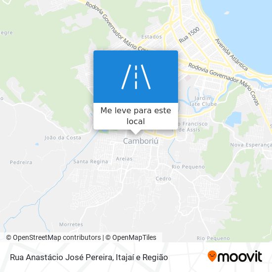 Rua Anastácio José Pereira mapa