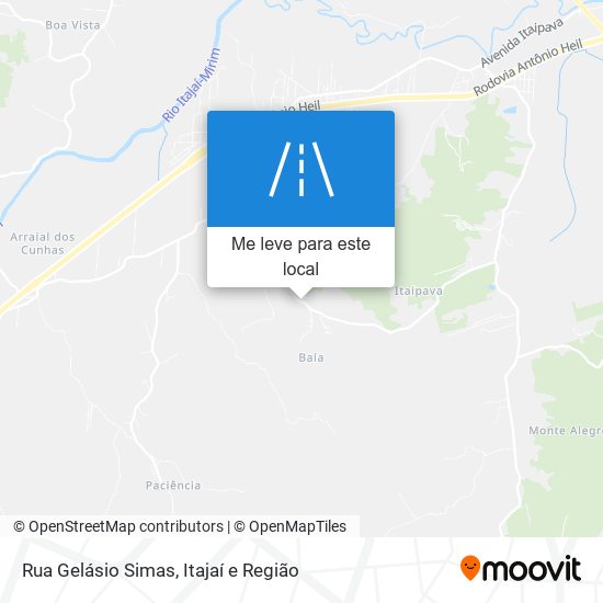 Rua Gelásio Simas mapa