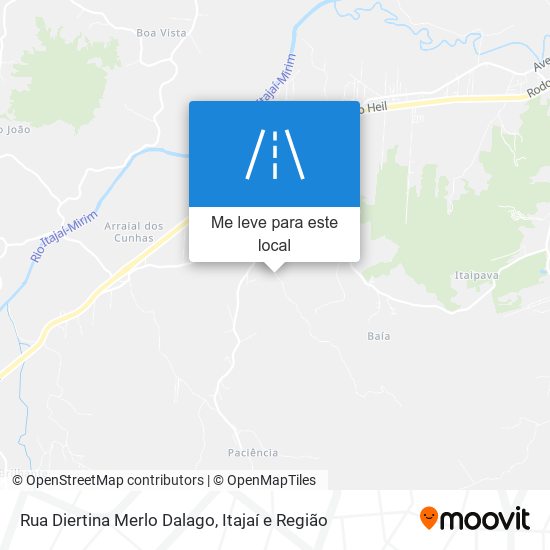 Rua Diertina Merlo Dalago mapa