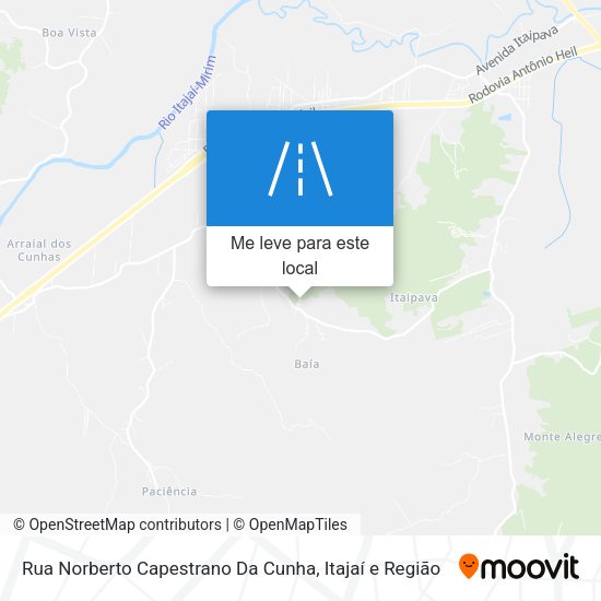 Rua Norberto Capestrano Da Cunha mapa