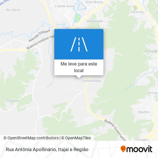 Rua Antônia Apollinário mapa