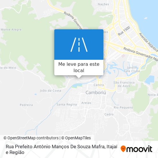 Rua Prefeito Antônio Manços De Souza Mafra mapa