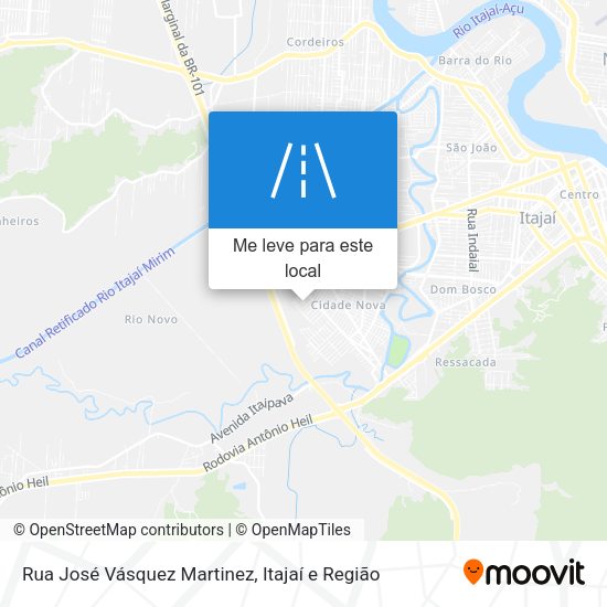 Rua José Vásquez Martinez mapa