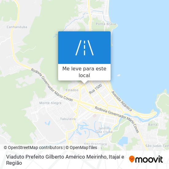 Viaduto Prefeito Gilberto Américo Meirinho mapa