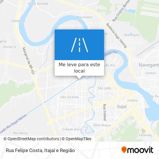 Rua Felipe Costa mapa