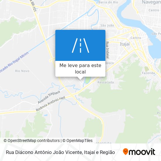 Rua Diácono Antônio João Vicente mapa