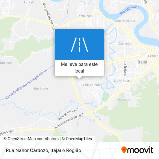Rua Nahor Cardozo mapa