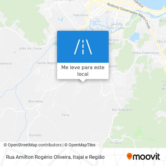 Rua Amilton Rogério Oliveira mapa