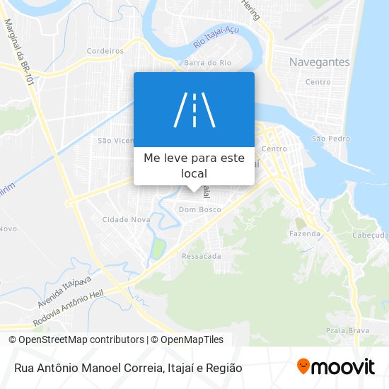 Rua Antônio Manoel Correia mapa