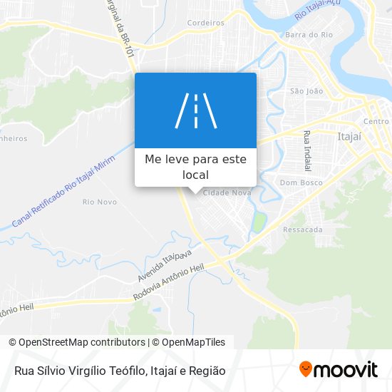 Rua Sílvio Virgílio Teófilo mapa