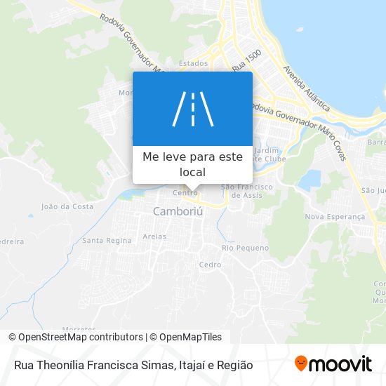Rua Theonília Francisca Simas mapa