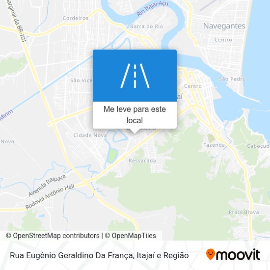 Rua Eugênio Geraldino Da França mapa