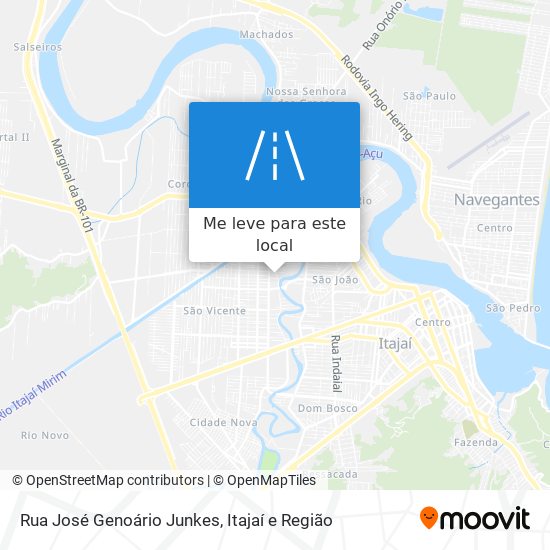 Rua José Genoário Junkes mapa