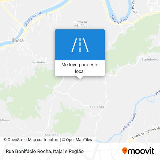 Rua Bonifácio Rocha mapa