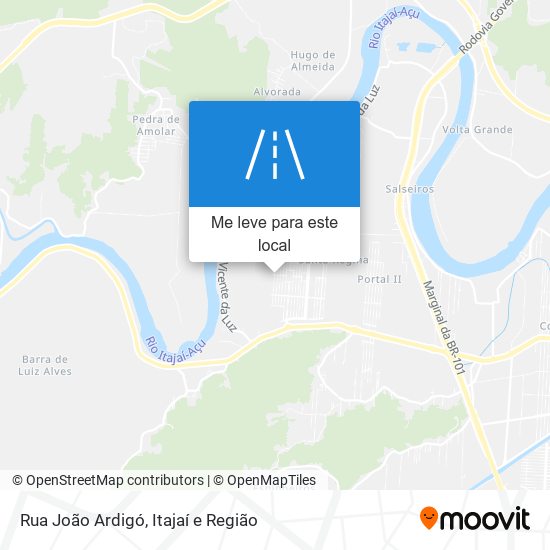 Rua João Ardigó mapa
